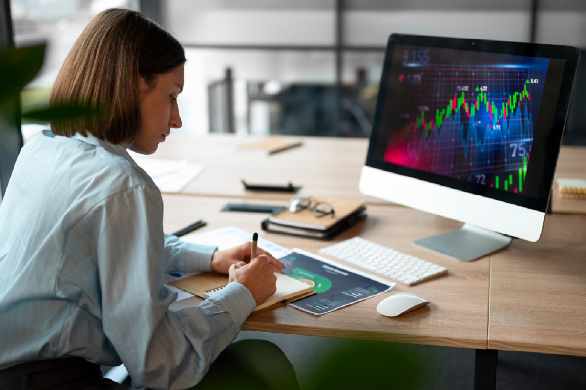 یه تریدر در حال استفاده از leverage در Forex